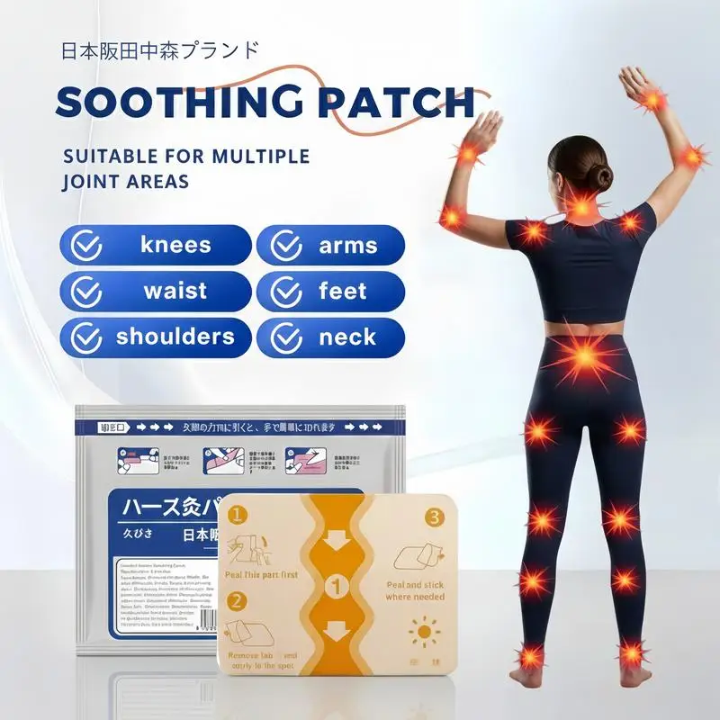 Parches de Calor Herbales Nihon Kadoyan, 7 Piezas - Multiusos para Articulaciones, Músculos, Cuello y Hombros, Calor Natural de Larga Duración