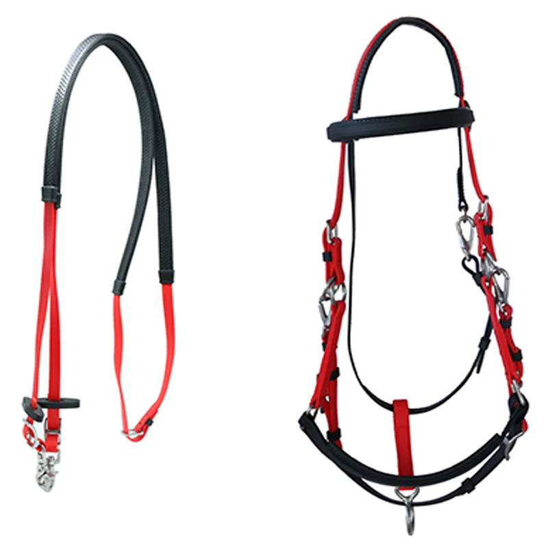 Western Saddle Style Horse Riding Equipment Endurance Racing Bridle Halter With Nylon and PVC Rein Attached
