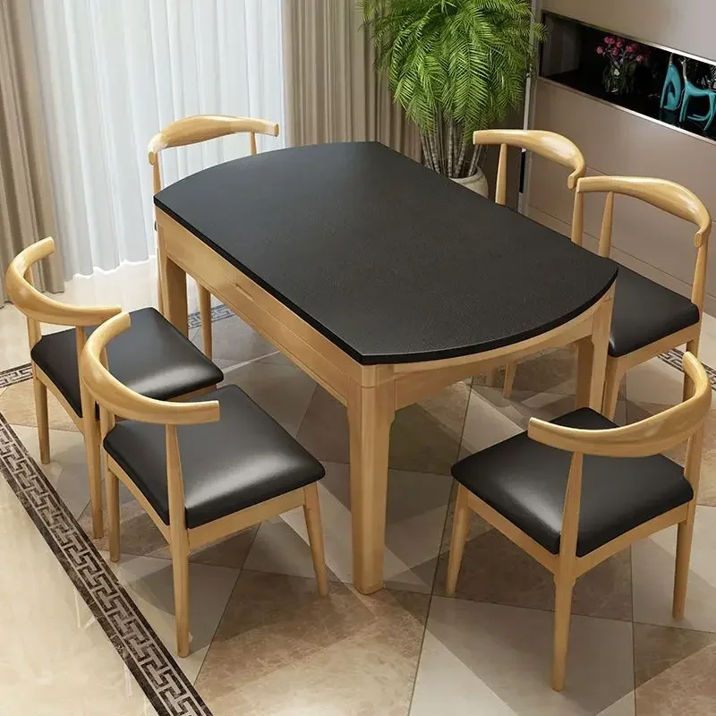 Mesa de cozinha de luxo jantar redonda mesas recepção designer sala sedentária serviço extensível frete grátis muebles elegante