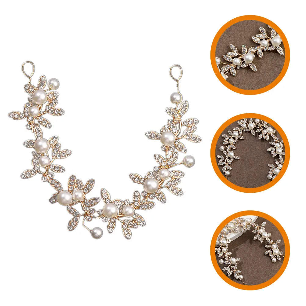 

Wedding Pearl Headpiece Chic Delicate Bridal Headband with Artificial Pearls for Wedding Ceremony Prom Homecoming Garden
