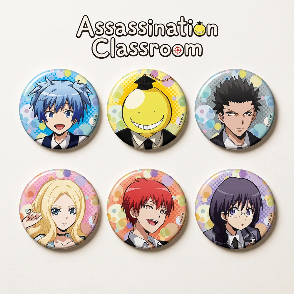 Anime Assassination Classroom Koro-sensei Akabane Karma Badge 58MM Acrylic Stand Keychain Backpack Decoration Charm Decoration