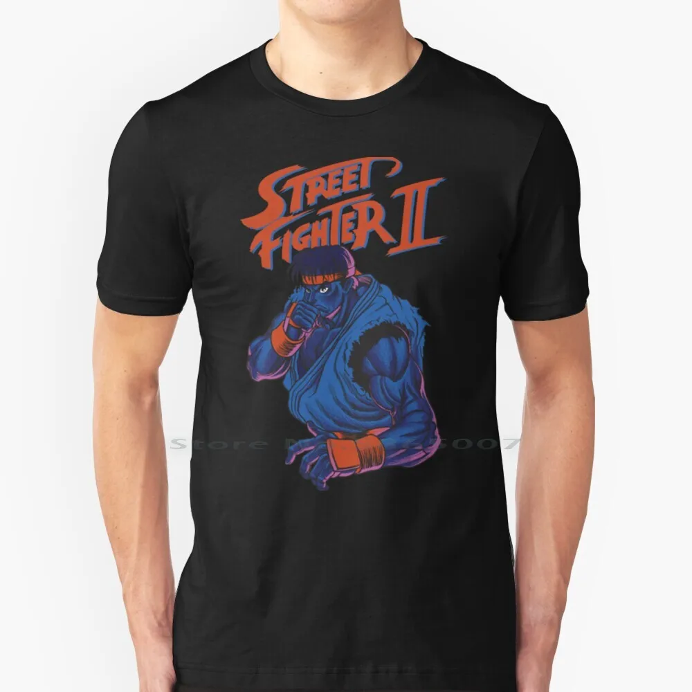 Street 100% Cotton T Shirt Ryu 2 Ii Hadouken Balrog Vega Akuma Chun Li Blanka Cammy Guile Sagat Zangief Bison Dhalsim Tee Short