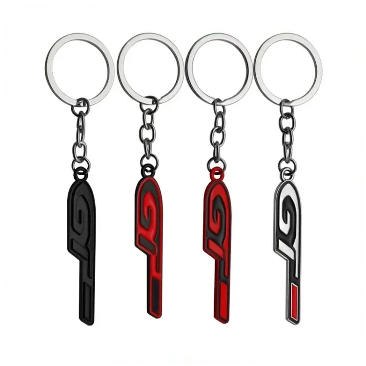 For Peugeot GT 508 407 301 206 308 4008 5008 106 406 207 2008 107 Car Keychain Key Fob Auto Metal Key Ring Key Chain Decoration