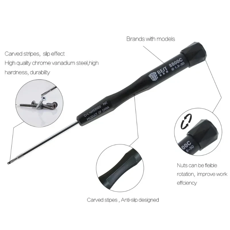 10pcs Precision Screwdriver Cross 5-Point T2 T3 Screwdriver With Magnetic For Clock Mobile Phone Computer Hand Repair Tools