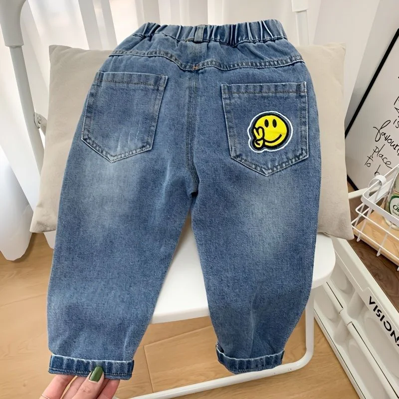 Boys Jean Pants Long Trousers Cotton 2024 Cute Spring Autumn Baby\'s Kids Pants Teenagers Outwear Children\'s Clothing