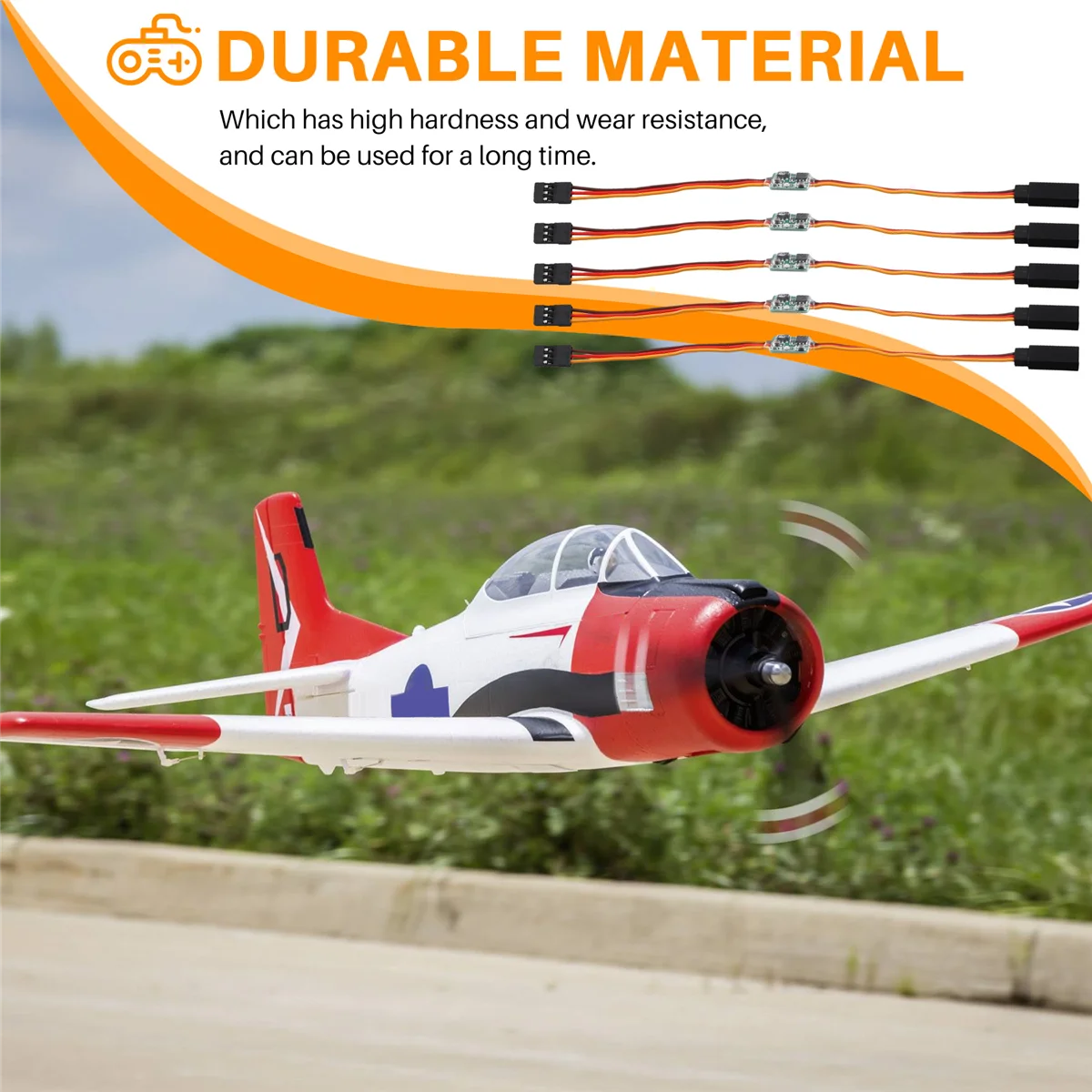 Best 5PCS Universal 3.6V-24V 5A Servo Signal Reverser for Rc Servo for JR Aeroplane V-Tail RC Accessories