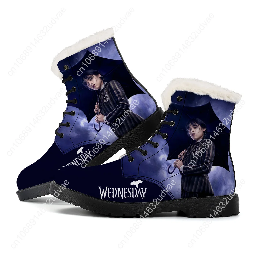 Wednesday Plush Boots Mens Womens Teenager Shoes Casual Boot Outdoor Light High Quality Print on Demand Customize Shoe