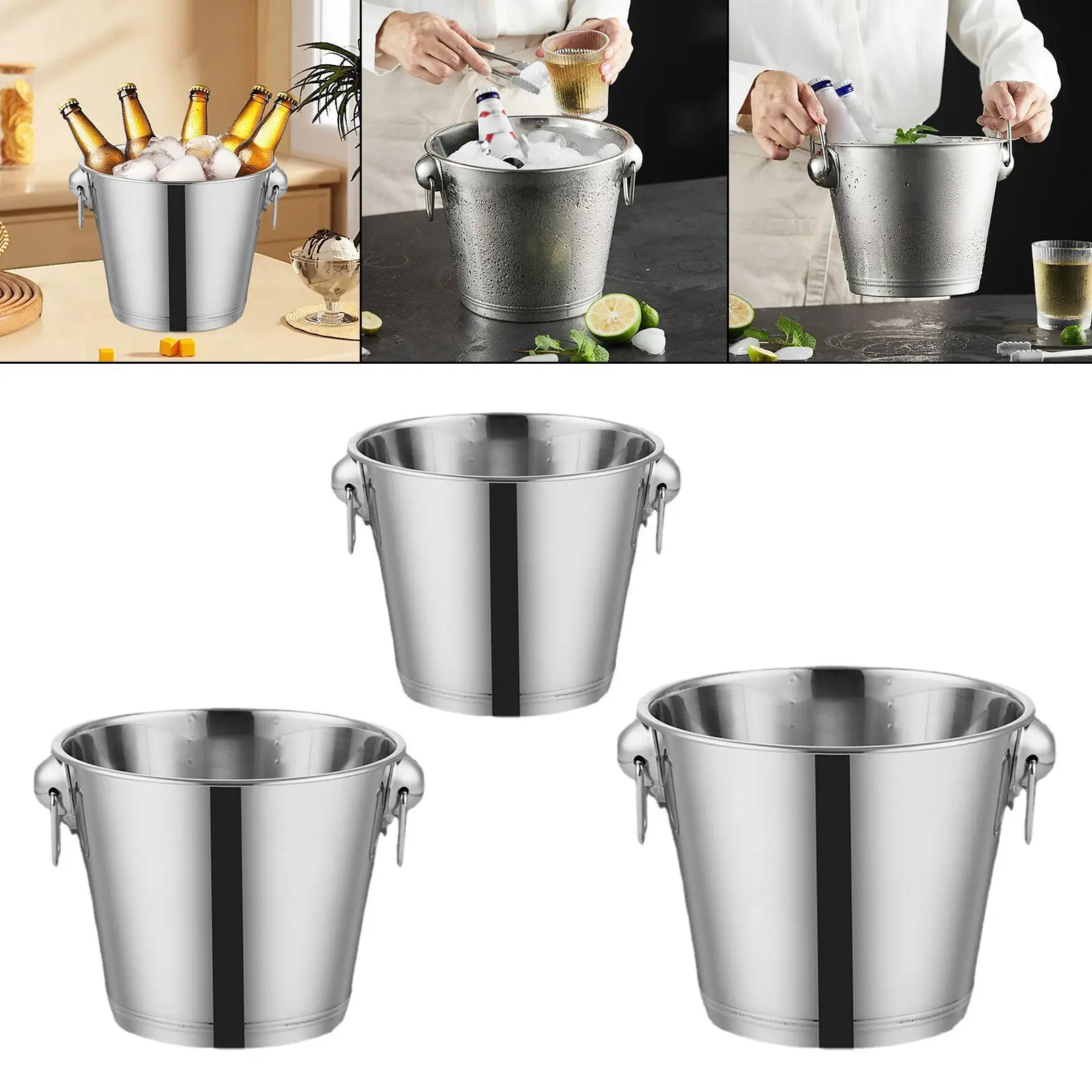 

Insulated Ice Bucket Wine Chilling Bucket for Kitchen Themed Party Home Use