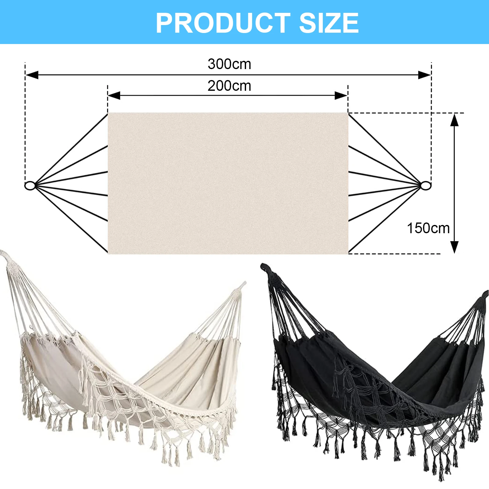 240*150cm 2 Person Hammock Large Brazilian Macrame Fringe Double Deluxe Hammock Swing Net Chair Outdoor Hanging Hammock Swings