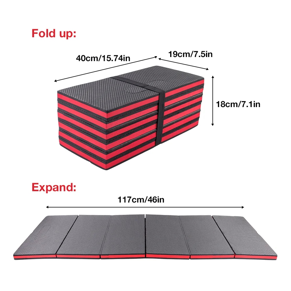 Foldable EVA Mat, Lying Mat For Car Repair At Home,DIY Multifunctional Cushion,Cordless Folding Thick Mat With Handle,Up To 1.15