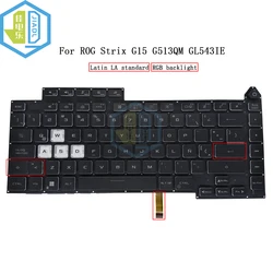 Podświetlana klawiatura RGB Latin Spain do notebooka ASUS ROG Strix G15 G513 GL543 IE G513QY G513QM 0KNR0-481KLA00 6037B0231319