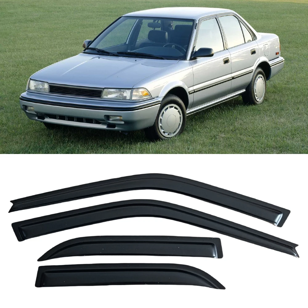 

Window Visor for TOYOTA COROLLA E90 1988 1989 1990 1991 1992 Wind Deflectors Rain Guards Door Visor Vent Shades Ventvisor