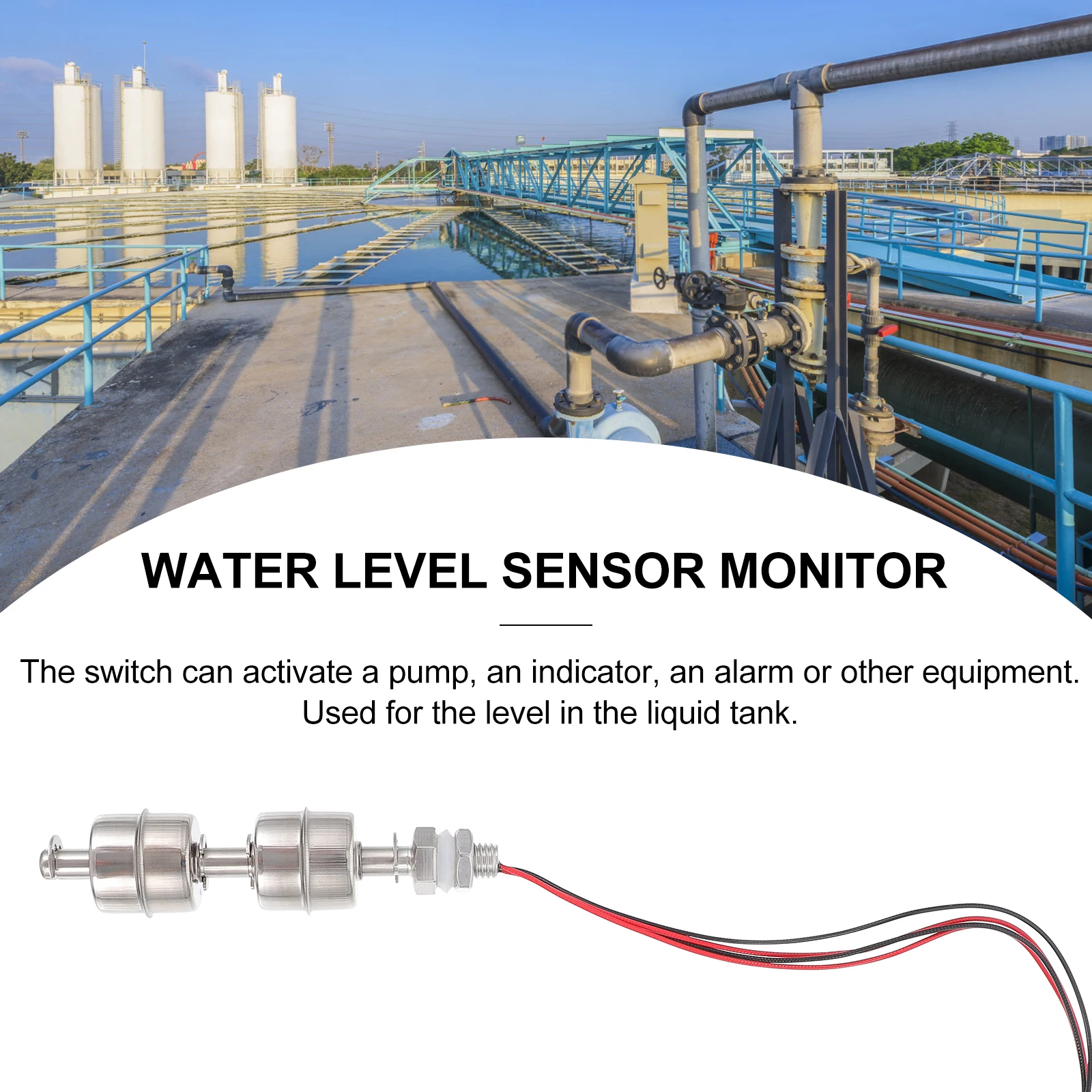 

Level Water Switch Floating for Tank Accessories Waterproof Silver Stainless Steel