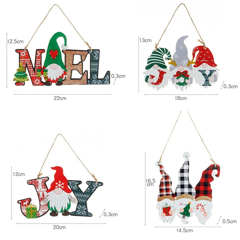 Xmas Hanging Wood Ornaments for Christmas Tree DIY Assembly Christmas Decoration for Home New Year Gift Christmas Craft Supplies