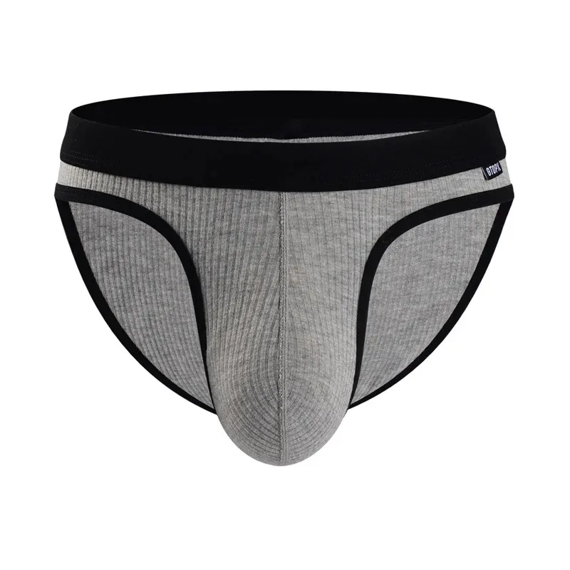 Underwear Mens Briefs U-Convex Pouch Breathable Moisture-Wicking Low Waist Sexy Underwear