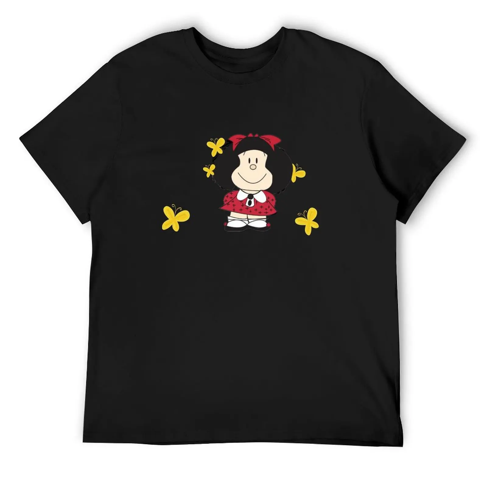 Mafalda and the Yellow Butterflies T-Shirt custom shirt kawaii clothes anime shirts men