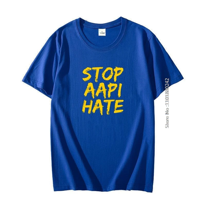 Anti Asian Racism - Aapi Support Stop Asian Hate Graphic T Shirts Cotton Big Size Short Sleeve T Shirt Summer Mens Print T Shirt