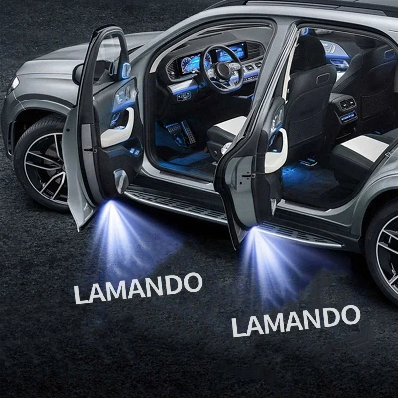 2Pcs LED Ghost Logo Projector Car Door Welcome Courtesy Shadow Light For Volkswagen Lamando 2014-2021 Car Decoration Accessories