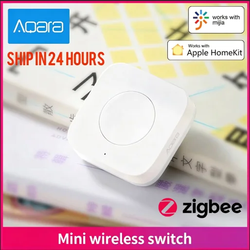 Aqara Smart ZigBee Wireless Switch One Button Key Control Intelligent Application Home Security APP Control Work with Homekit