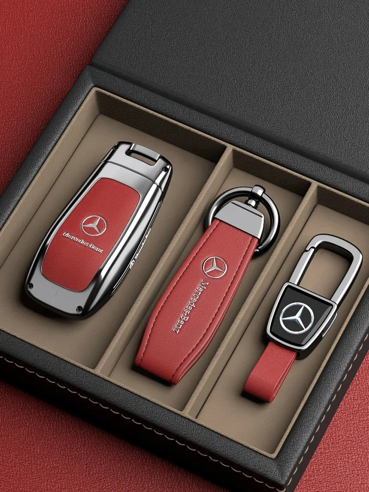 for Mercedes-Benz Car Key Case Cover Auto Accessories Compatible with a B C E G S Class CLA CLS GLA GLB GLC GLE GLS EQA EQ