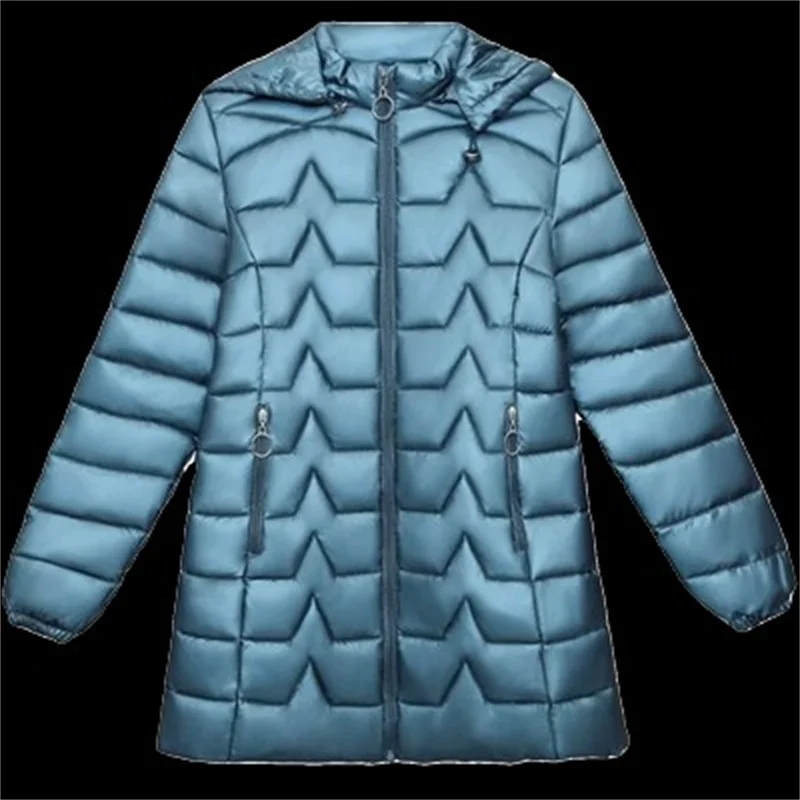 Veste à capuche en coton brillant de longueur moyenne pour femme, veste en duvet épaissi, mince, coréenne, chaude, hiver