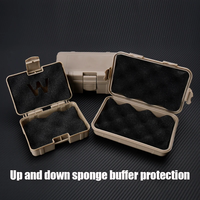 Tactical Nylon Plastic Storage Box Sponge Mat Inside liner Toolbox Unmarked Packaging Box BK/TAN