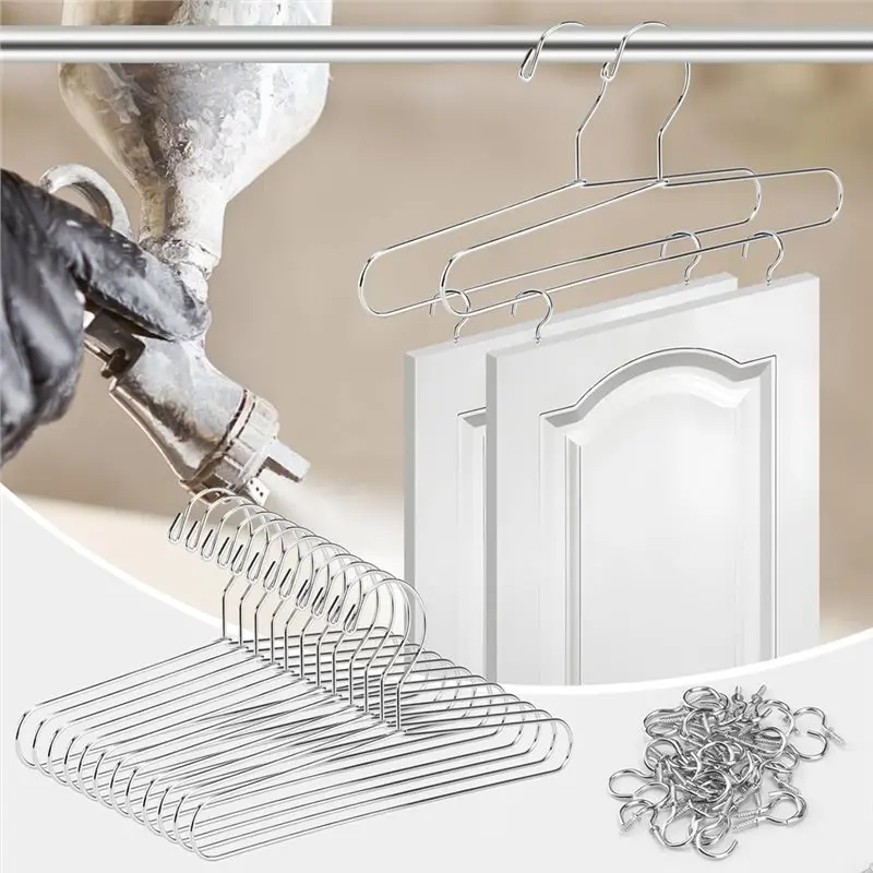 

ABVJ-For Cabinet Door Painting Hangers(12 Pack) With 60 Metal Screw-In Cup Hooks- Panels Drying Rack, Paint Drying Stand For Cab