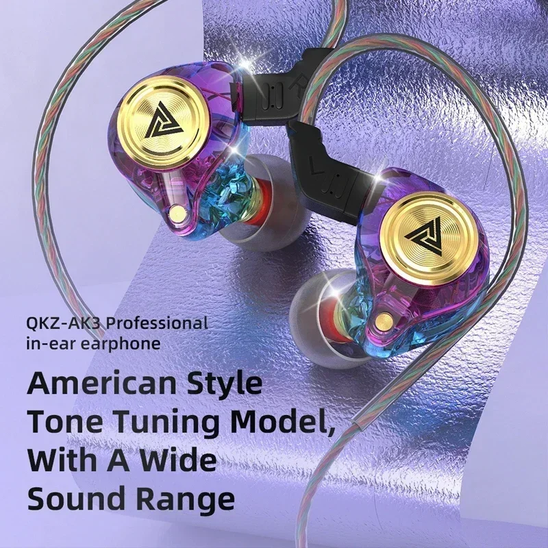 QKZ AK3 FiLe السلكية سماعة مع ميكروفون HiFi مراقبة الموسيقى باس سماعات إلغاء الضوضاء سماعة ل الرياضة سماعات الألعاب #2