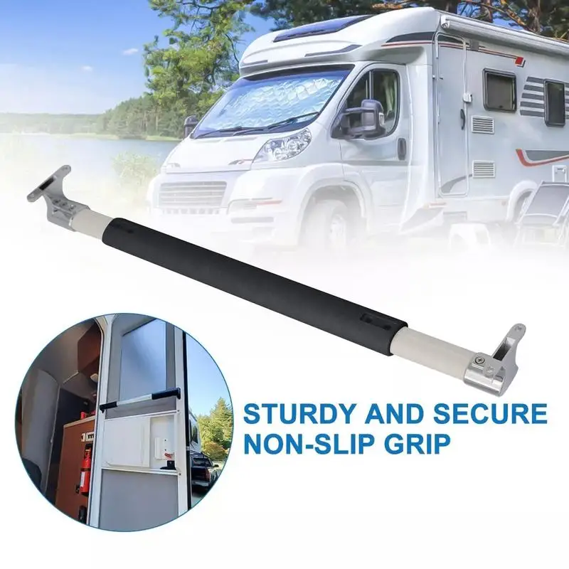 RV Screen Door Handle Grab Bar Adjustable RV Screen Doors Crossbar RV Accessories RV Screen Door Bar For Most RV Screen Doors