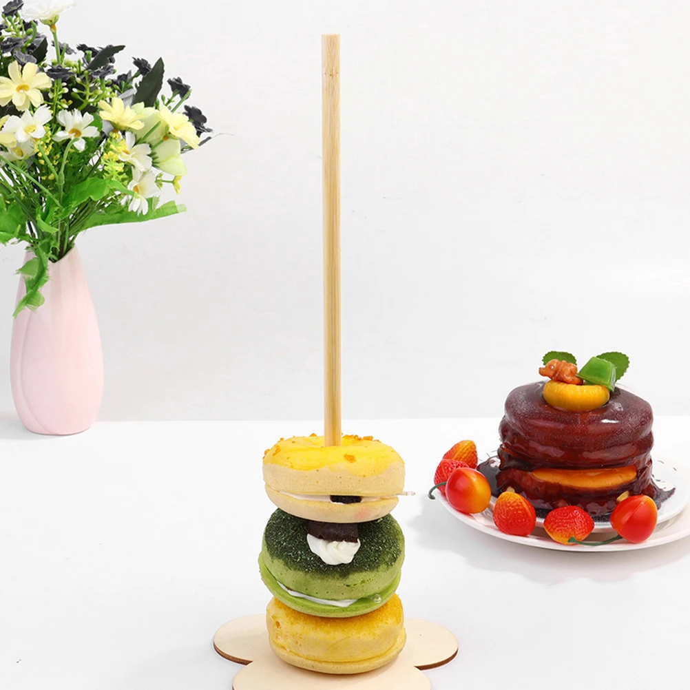 

Display Stand Donut Holder Wooden 6 Sets Dessert Bamboo Cake Rack Sturdy Reusable Unique Design Easy Assembly Versatile Use