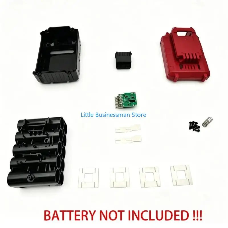 DIY-Akku-Umbaugehäuse für 18V/20V Wireless Tool Power Packs, 10X18650 Zellengehäuse-Kit mit Leiterplatte, Schrauben M76A – Detail 8
