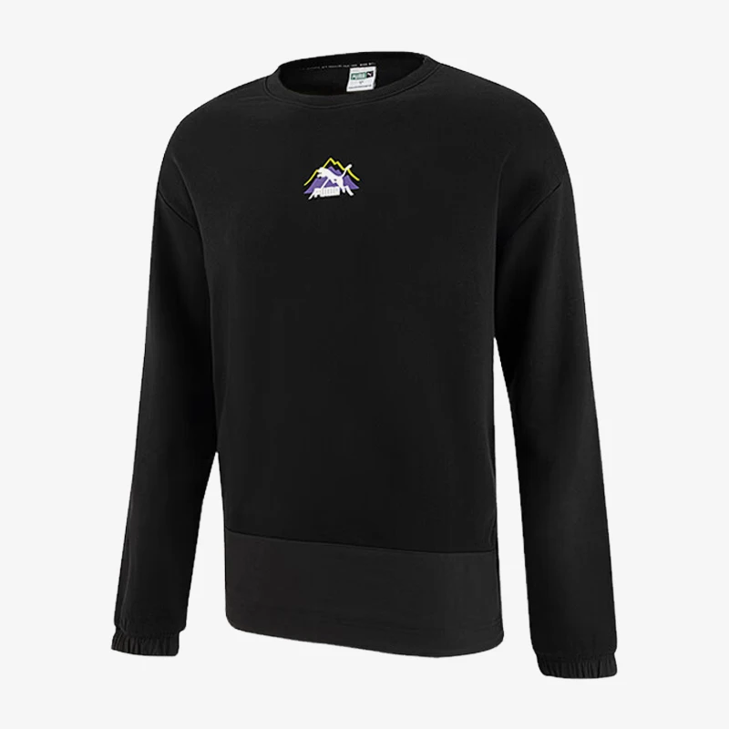 

Puma genuine autumn new men's simple printed round neck pullover casual hoodie 537391-01