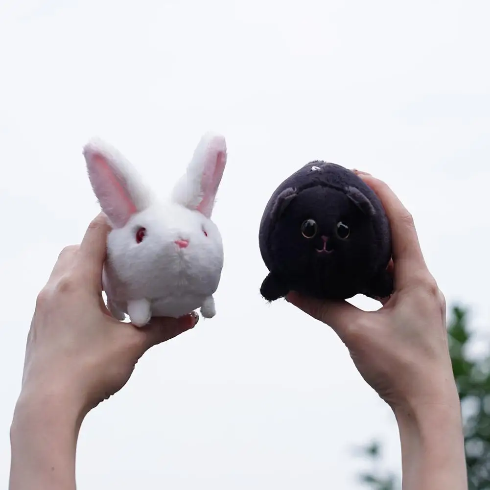 Juguete de peluche de gato Kawaii Wag Tail, Animal relleno suave y cómodo, movimiento y columpio, muñeco de gato giratorio, juguete para regalo, adornos para el hogar