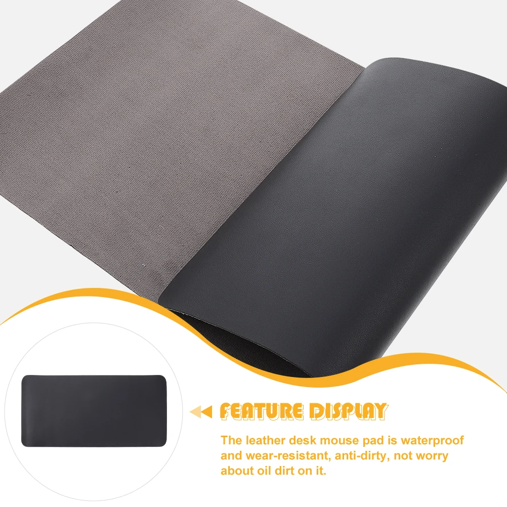 

Black Gaming Mouse Pad Non-slip Large Desk Computer Mat Wrist Rest Office Mousepad Rectangle Back