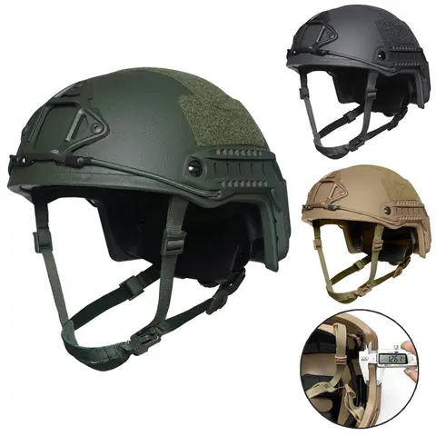 BOOIU ACH High Cut Tactical Helmet Glass Fiber Helmet Fast Outdoor Activity Protective Military Safety Riot Control Helmets