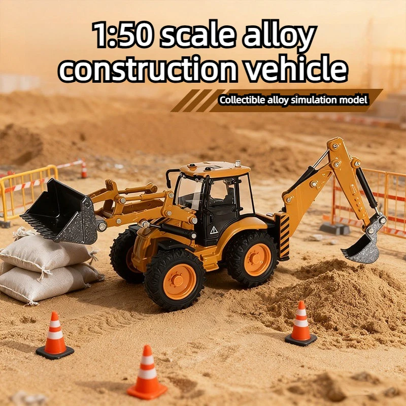 1/50 Scale Static Engineering Vehicle Excavator Model Alloy Body Perfect As A Gift Birthday Present Desk Decoration or Toy Car