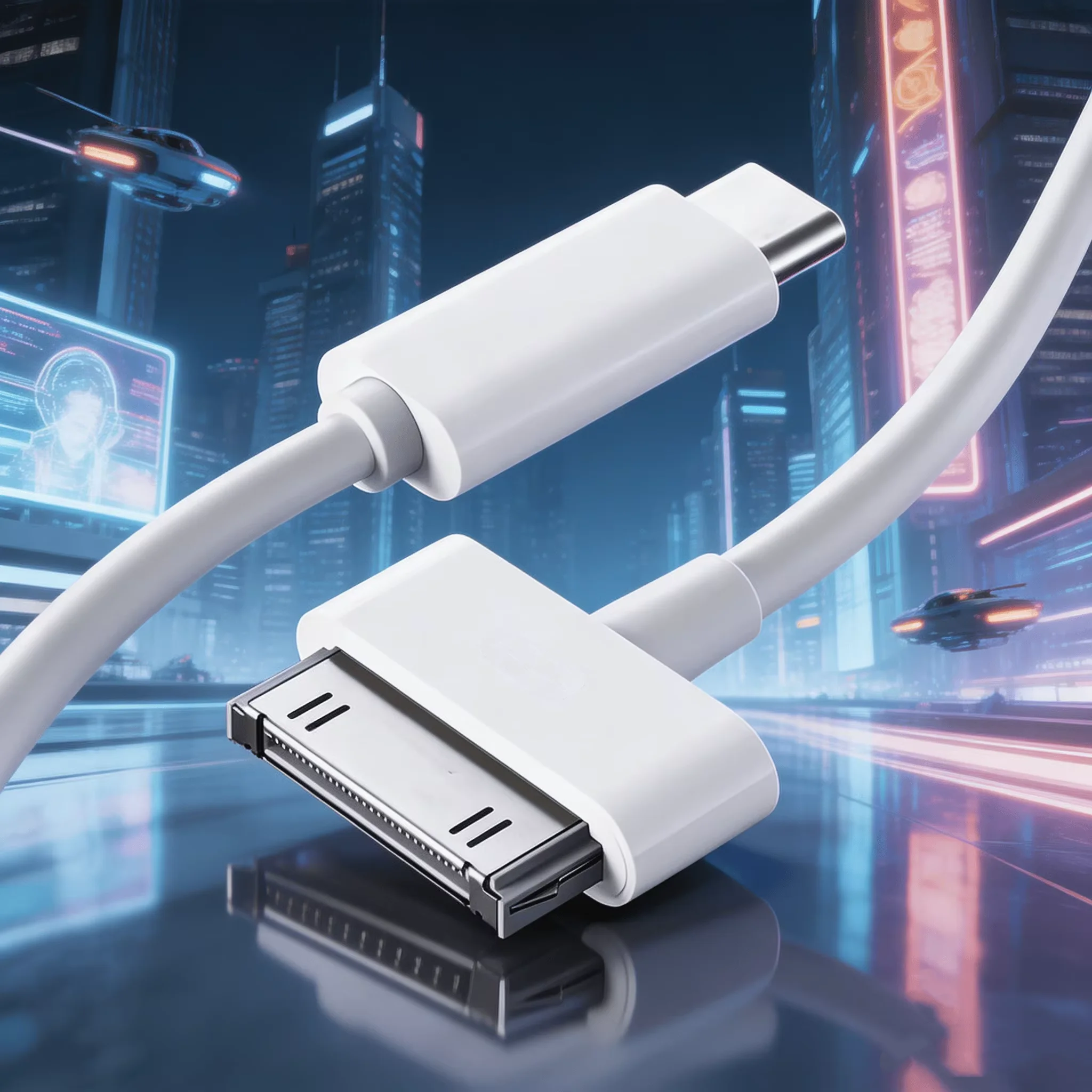 Classic 30 Pin to USB C Adapter Cable for iPhone 4 4S 3GS iPad 1 2 3 iPod Touch Charging Sync Connector Cord
