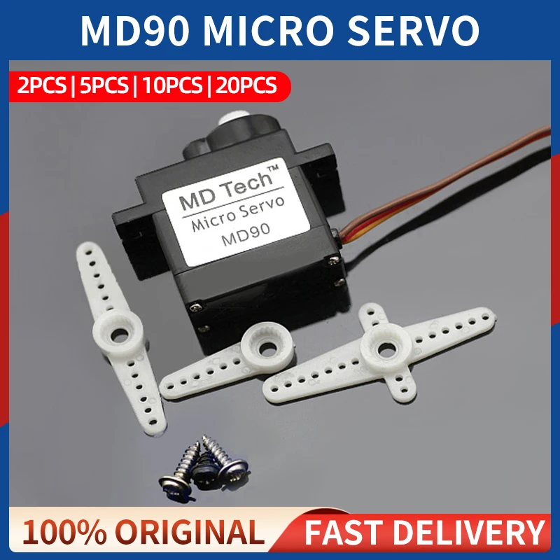 2/5/10/20PCS MD90 9G Mini Micro Servo Motor Large Torque For RC Planes Fixed Wing Aircraft 450 Helicopter Robot Car