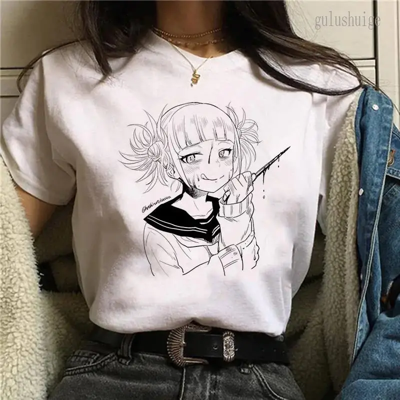 Japanese Anime My Hero Academia Graphic Print T Shirt Crew Neck Fashion Short Sleeve Casual Crew Neck Plus Size T Shirt Women