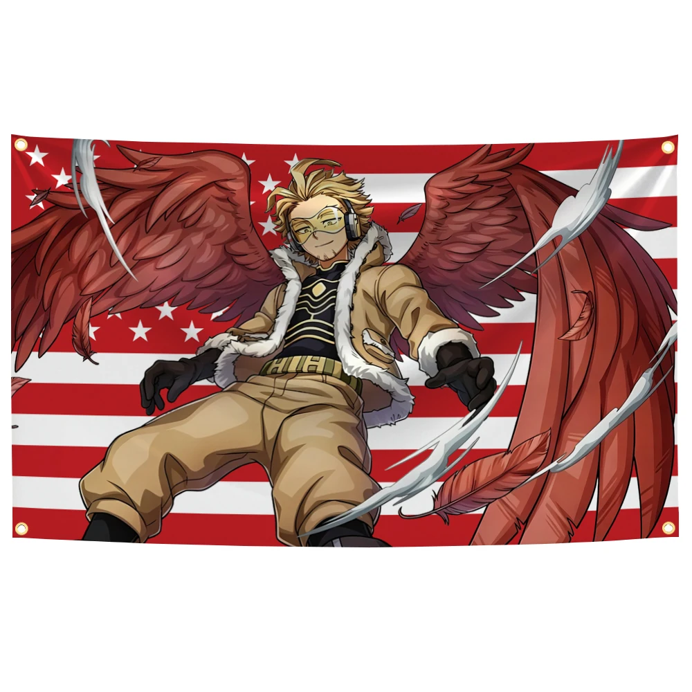 Keigo Takami Hawk Wall American Flag Tapestry Outdoor Decor Anime My Hero Academia Flags Objects Garage Hanging