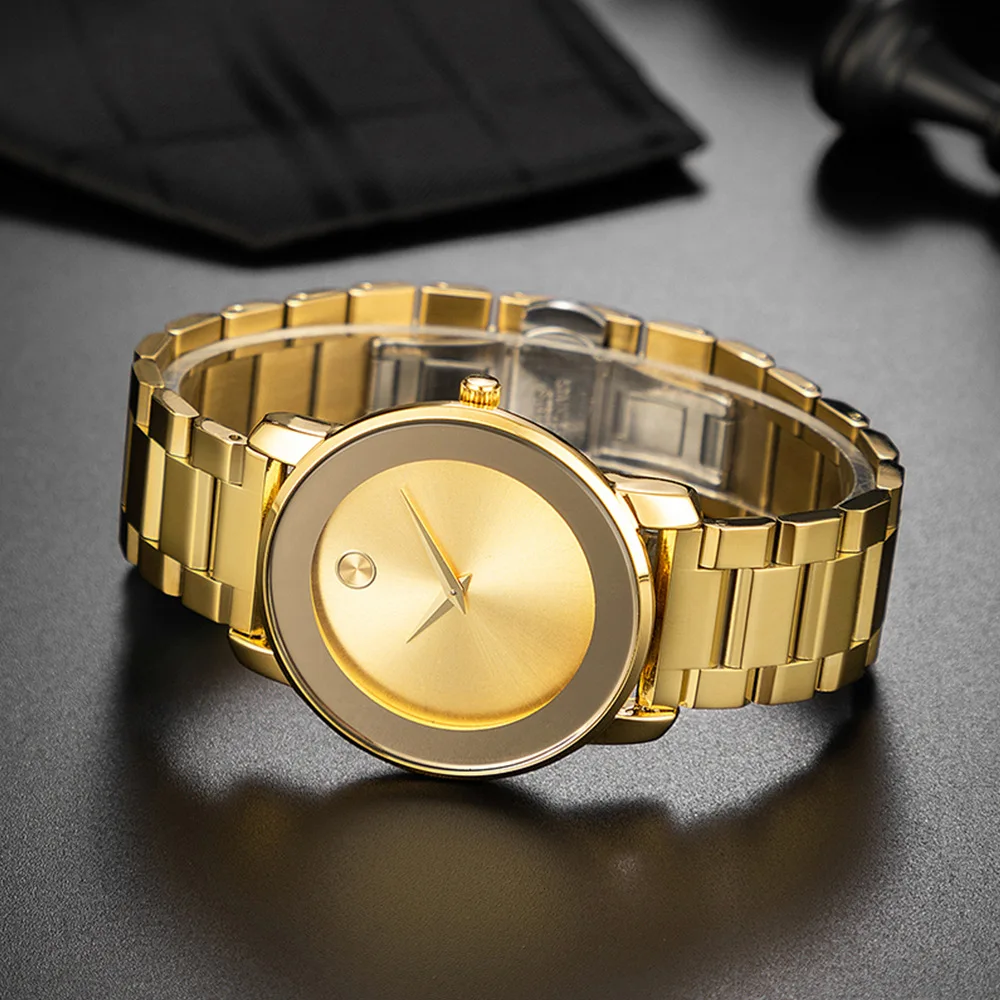 One piece set of classic men's watch Korean version trendy quartz watch simple and fashionable quartz watch