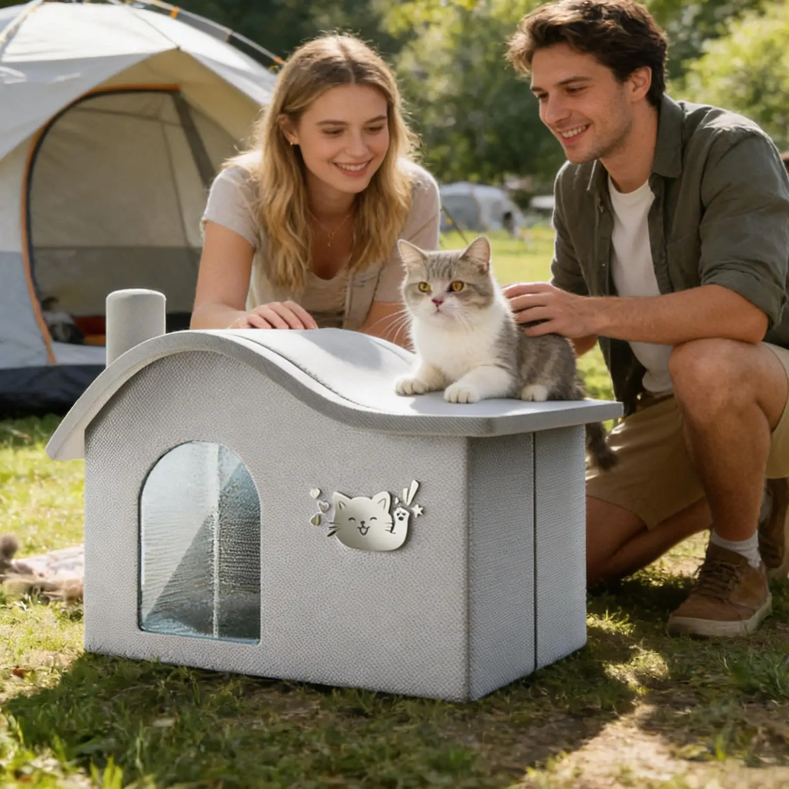 Foldable summer small Cat dog Ice House Air Conditioning BED Summer Cooling Tool Nest Dog Dog Four Seasons Pet Ice House view 3