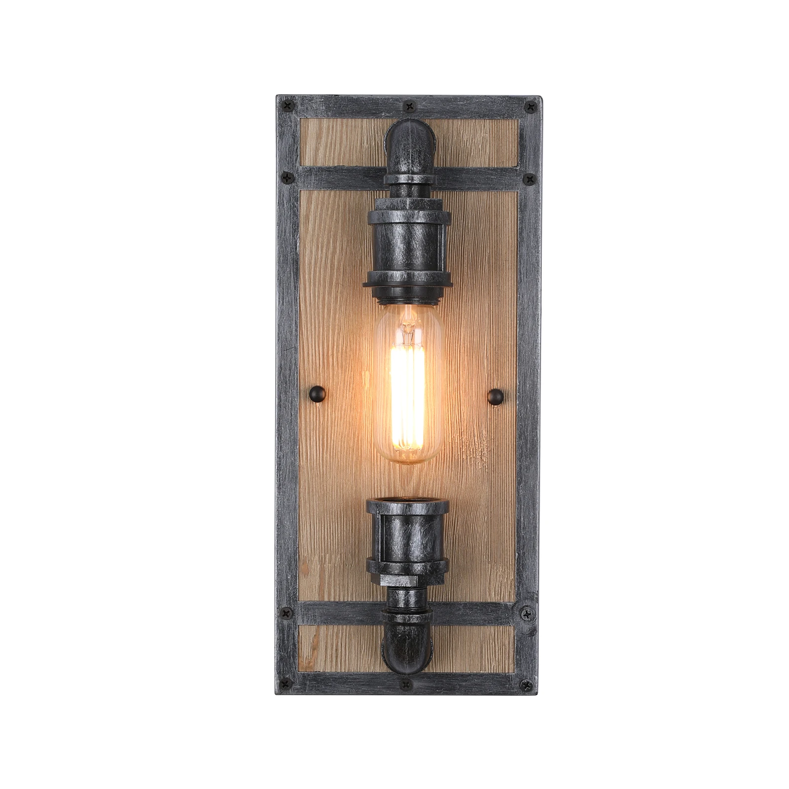 Square Single Head Water Pipe Wall Lamp - Without Light Source E26x1