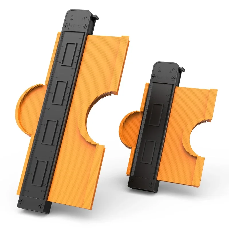 Portátil Contour Gauge Tool Plus Banda Larga Lock Medição Ajustável Radial Forma Imitação Forma Tomando