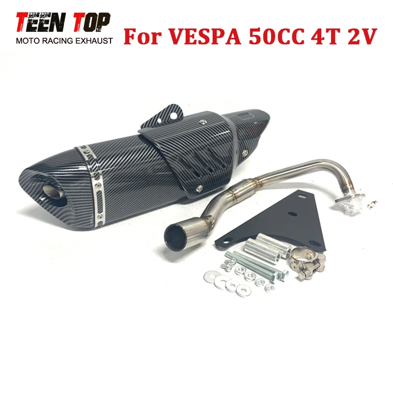 

For Vespa 50CC Exhaust Pipe For Primavera Sprint Piaggio Zip 2000 Engine Scooter Exhaust System Motorcycle Escape Moto Muffler