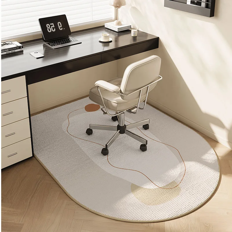 VIKAMA Irregular Abstract Line Office Desk Rug Minimalist Morandi Non Slip Soft Floor Mat Study Bedroom Home Decor Carpet