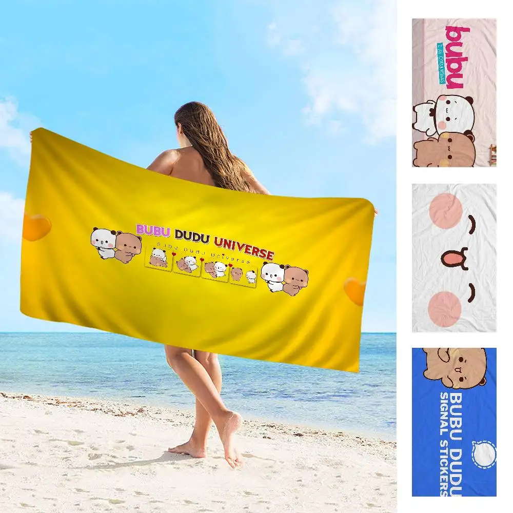 Bubu And Dudu Cute Cartoon Welcome Beach Towel Colorful Bath Towels For Girl Microfiber Quick Dry Custom Sand Free Beach Yoga