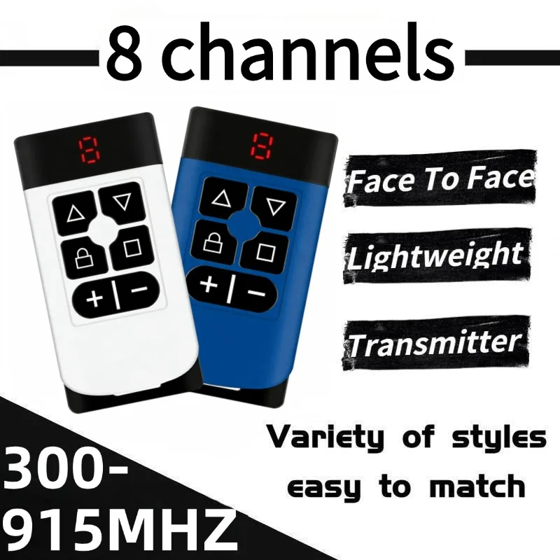 

8 in 1 Garage Remote Multi Frequency 300-915MHz Clone 433mhz 868MHZ 315 Gate Control Command Key Fob Transmitter Rechargeable