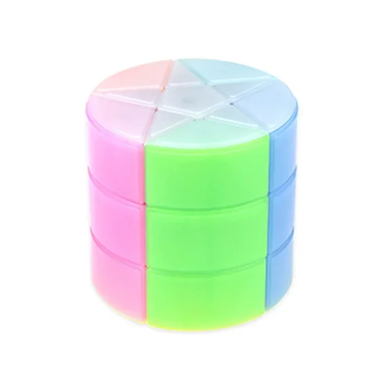 

[Picube] YJ 3x3 Rainbow Cylinder Puzzle 3x3x3 Cubo Magico Speed Educational Toys for Students Colorful Star Octagon Fidget Toy