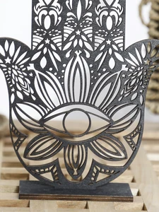 Dekorasi Meja Kayu Hitam Hamsa Tangan Mata Jahat Dekorasi Rumah Dekorasi Meja Aksesori Meja Berongga Dekorasi Kamar Estetika 8 dekorasi hamsa penjualan terbaik - №